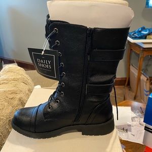 COPY - Black lace up combat boots